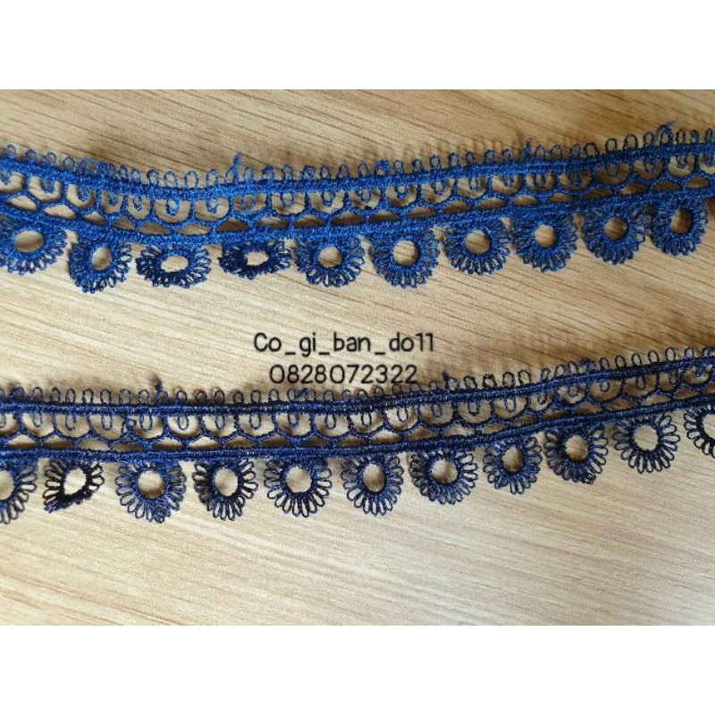 1m Ren Viền Cotton Hoạ Tiết Mặt Trời Bản 2cm.