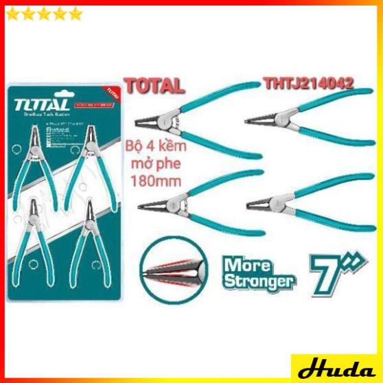 Bộ 4 kềm mở phe 180mm Total THTJ214042 uio