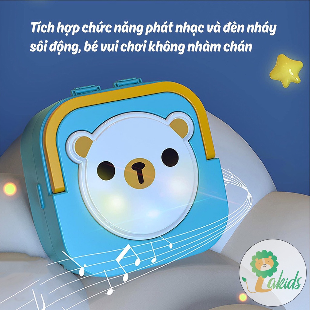 Xúc xăc gặm nướu cho bé UMOO bộ đồ chơi cho bé sơ sinh 10 chi tiết có hộp đựng - Lakids