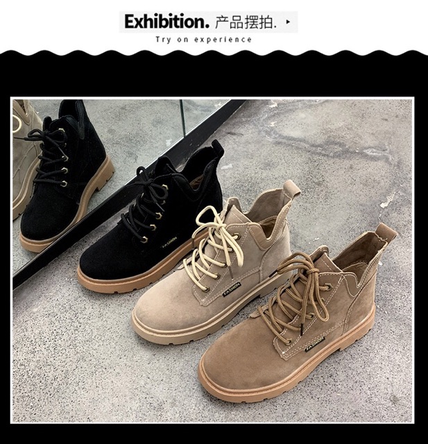 B045 [ sẵn be 38] (mẫu mới) Giày Oxford Martin cao cổ buộc dây phong cách Hàn Quốc | BigBuy360 - bigbuy360.vn