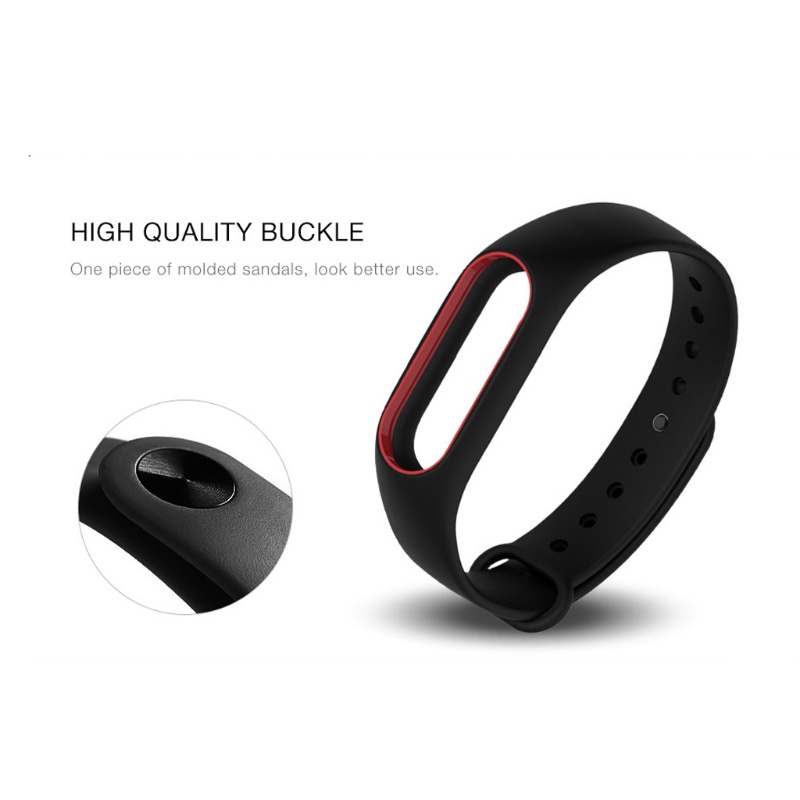 Dây Đeo Thay Thế Chất Liệu Silicon Màu Trơn Cho Mi Band 2