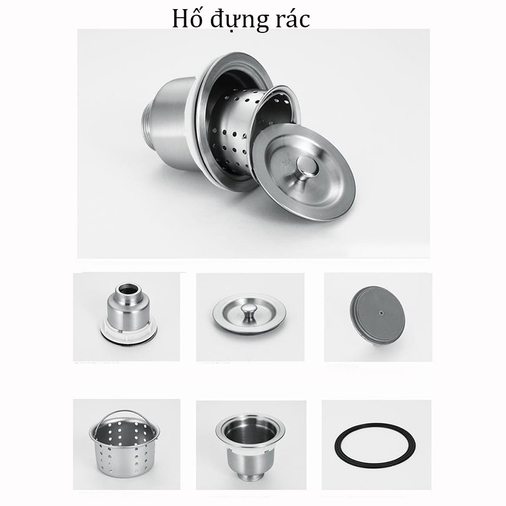 Chậu  Rửa Chén Bát Schmidt 5040 1 Hố Đơn Inox Cao Cấp 201, Bồn Rửa Mặt 50x40x23, Thiết Kế Kiểu Dáng Sang Trọng, Đẹp Mắt