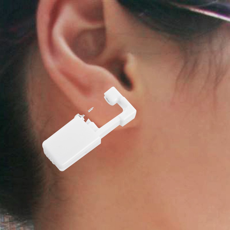 Dụng cụ bấm khuyên tai/ mũi đính đá zirconia tùy chọn màu sắc thời trang dùng một lần