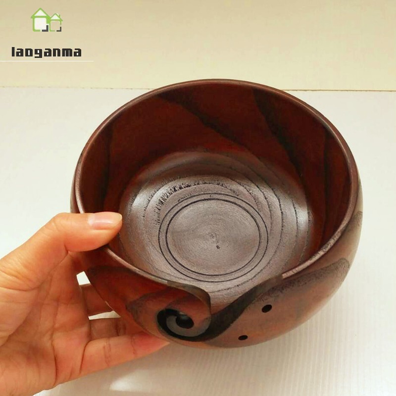 Wooden Yarns Bowl Rack Rosewood Round Bowl Made of Handmade Logs for Kitchen Environmentally Friendly Kitchenware