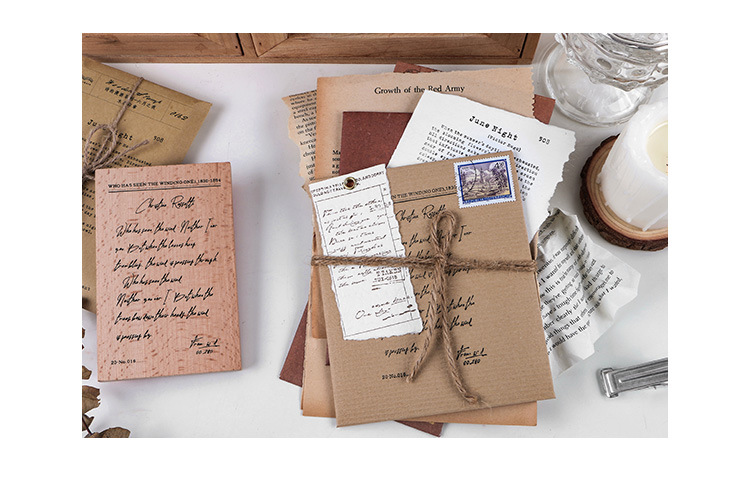 DecorMe Con dấu gỗ bản lớn in giấy nền trang trí sổ tay kế hoạch nhật ký phong cách Vintage