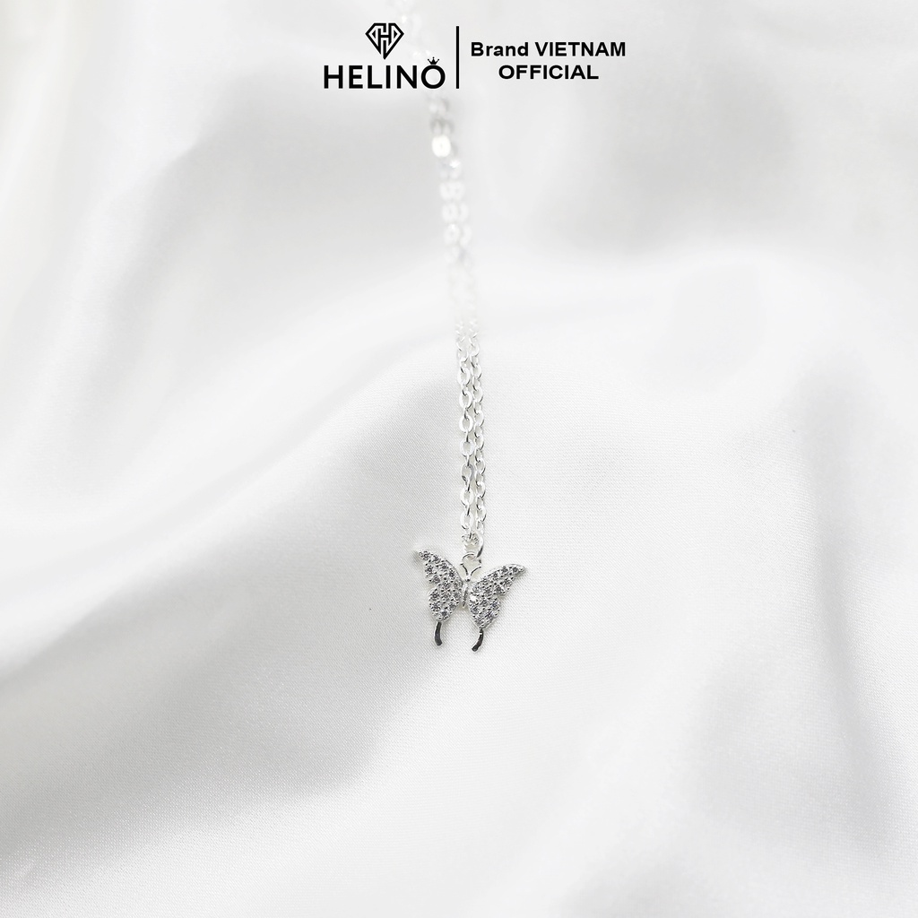 Dây chuyền bạc nữ HELINO hình bướm đính đá Butterfly Necklace trang sức phụ kiện thời trang tinh tế C08