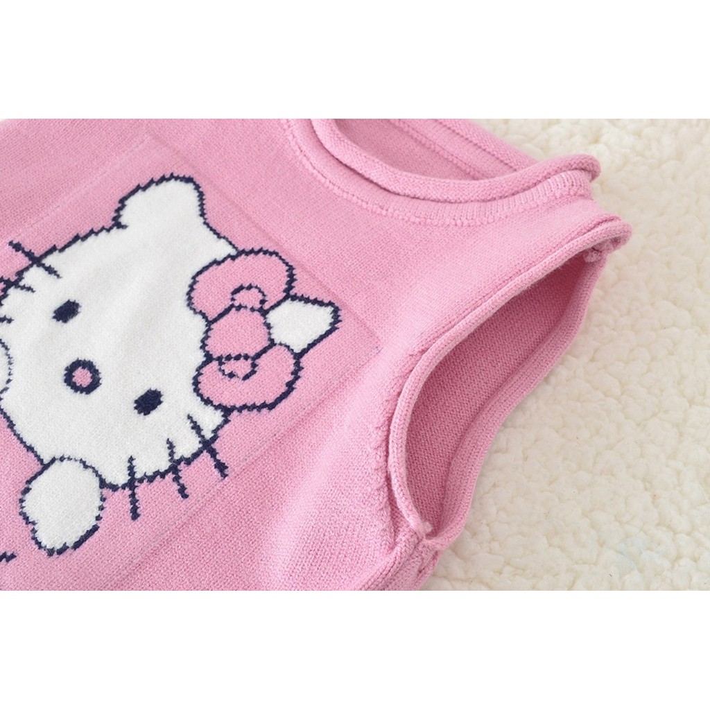 Áo Len Ghi Lê cho Bé trai và bé gái sơ sinh từ 9-18kg  Mẫu hot nhất Thu Đông 2020, hình Mèo Hello Kitty đáng yêu