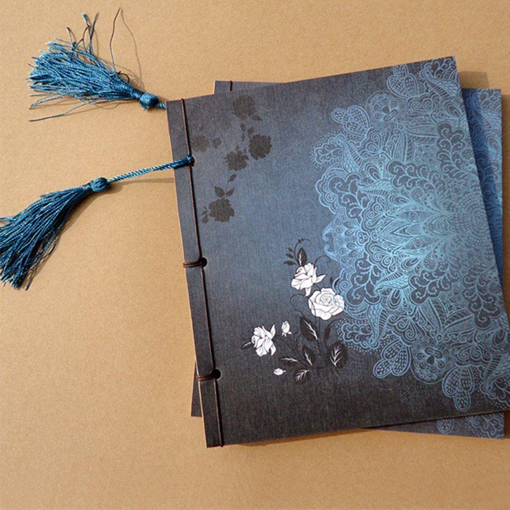 Rebuy1 máy tính xách tay wire-bound kraft paper vintage thread-bound school tua diary sketchbook kiểu trung quốc sketch blank