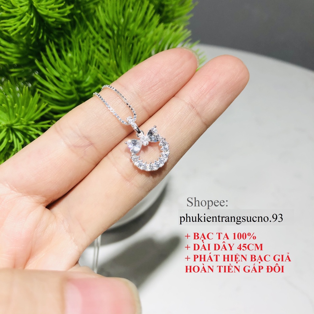 (FREE SHIP) DÂY CHUYỀN 🥝 DÂY CHUYỀN BẠC 🥝 VÒNG CỔ BẠC NỮ MẶT ĐÁ SANG TRỌNG TRANG SỨC CAO CẤP NO.93