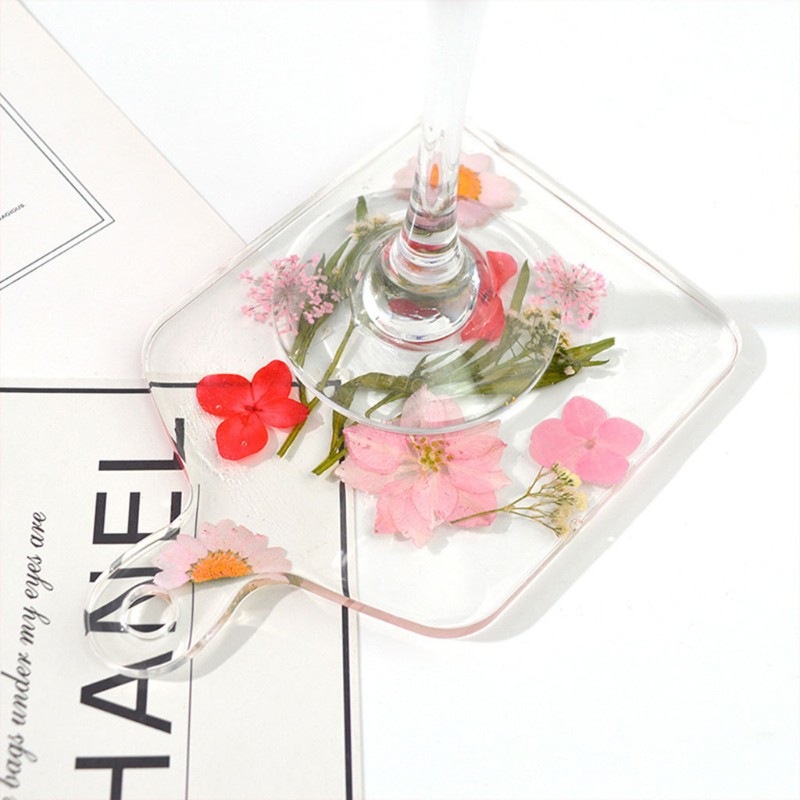 Bộ 2 khuôn silicon để tự làm khay lót cốc trang trí nội thất tiện lợi