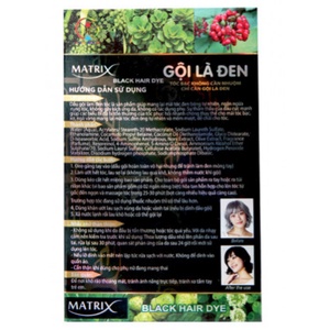 Hộp 10 gói Dầu gội là đen tóc Matrix 25ml/gói tác dụng nhanh sau 1 lần gội không cần nhộm