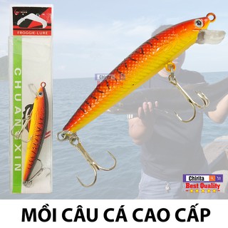 Mồi Câu Lure Cá Giả - Mồi Câu Cá - Lưỡi Câu INOX Siêu Sắc Bén ( Vàng ) ( sale )