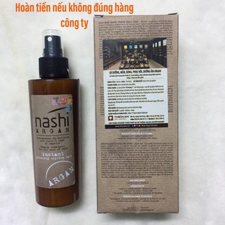 #nashi_argan_italy Xịt dưỡng, xả khô NASHI ARGAN HYDRATING Ý dành cho tóc khô xơ 150ml [sale giá chuẩn]