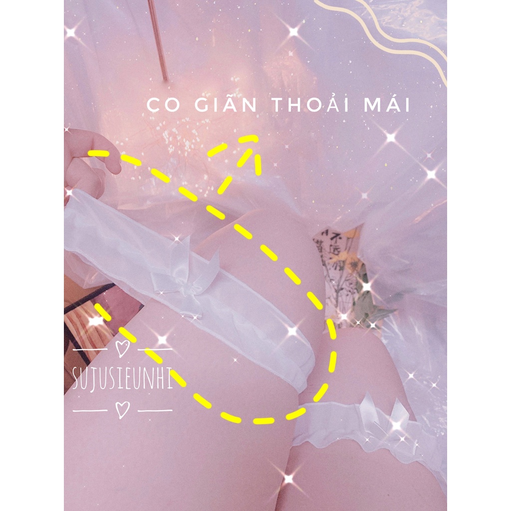 (2 màu-2 mẫu) Vòng choker ren nơ đeo đùi dễ thương (có co giãn)