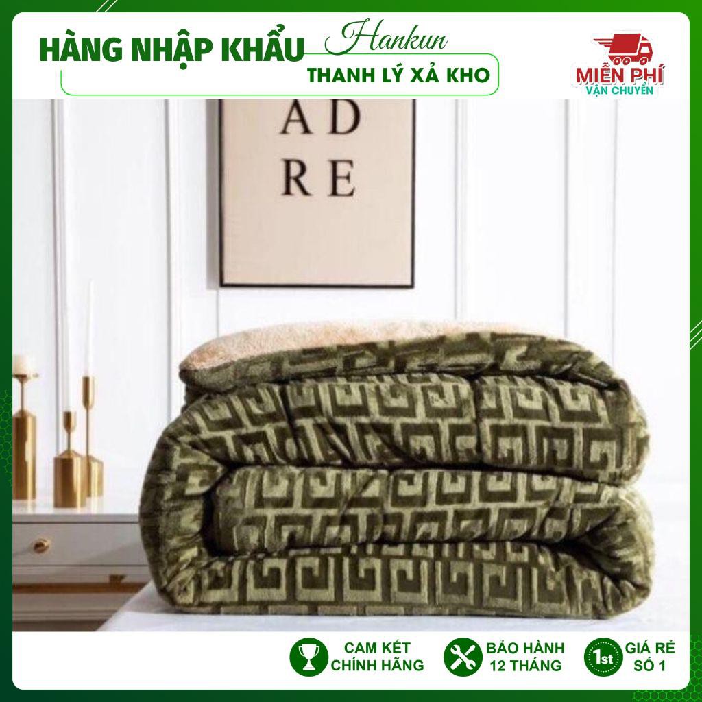 [3.5kg] Chăn lông cừu chữ vạn siêu ấm/mền lông
