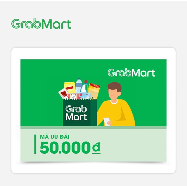 Toàn quốc [Evoucher] Ưu đãi 50K cho đơn hàng GrabMart