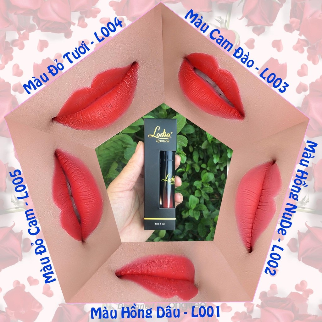SON MÔI KEM LÌ LODIA CAO CẤP CHÍNH HÃNG 5 MÀU HOT