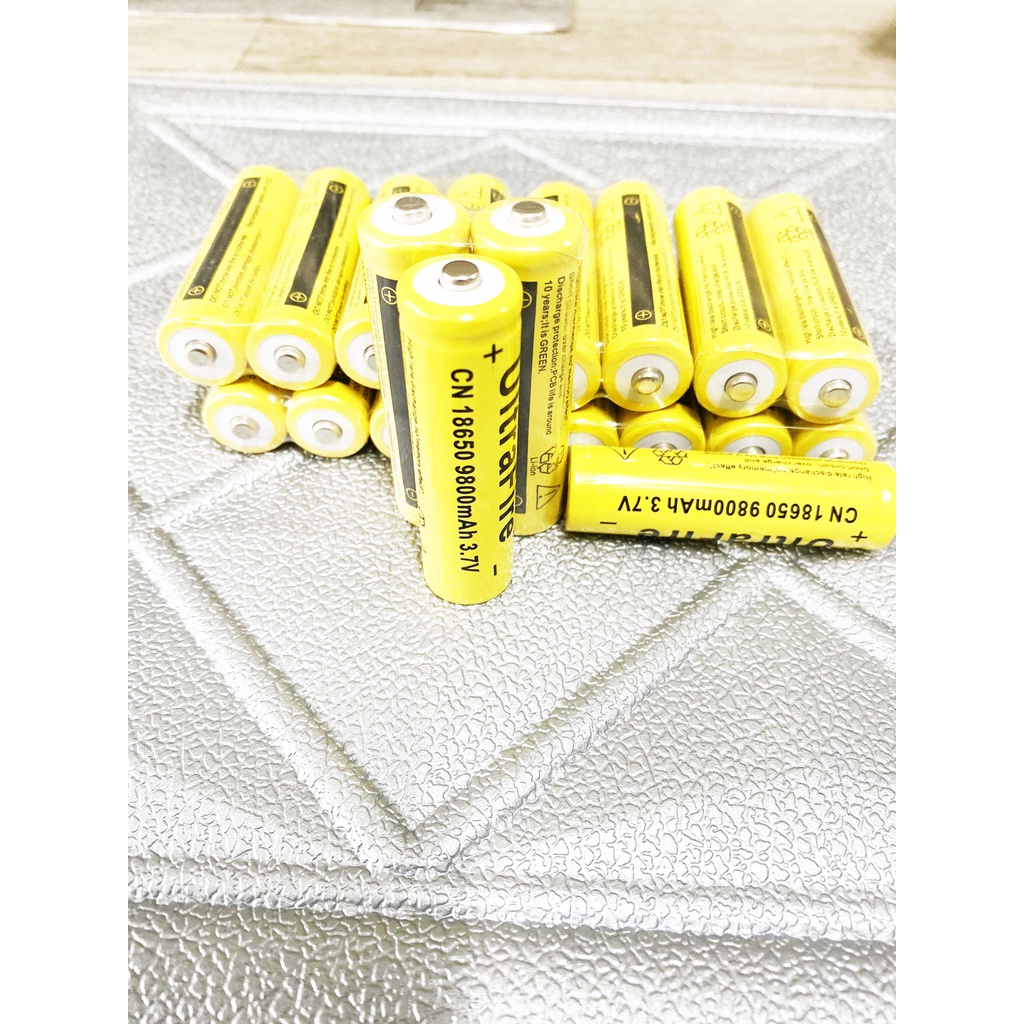Combo 3 Viên Pin sạc 3.7V 18650 Dung Lượng Cao 9800mAh Cho Sạc Dự Phòng, Đèn Pin, Quạt Mini, Đồ Chơi