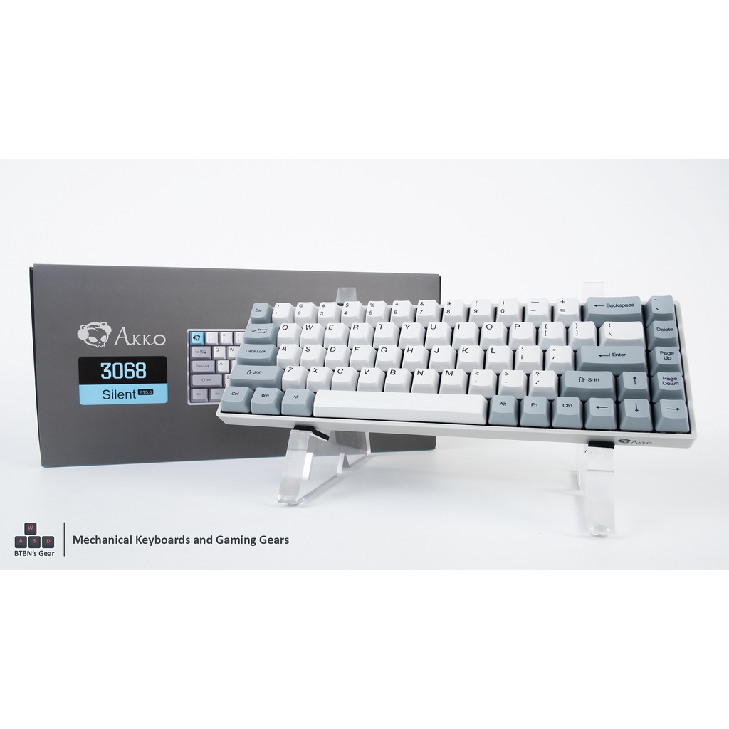 Bàn phím cơ Akko 3068 Silent – Bluetooth 5.0 – Led trắng (Akko switch v2)