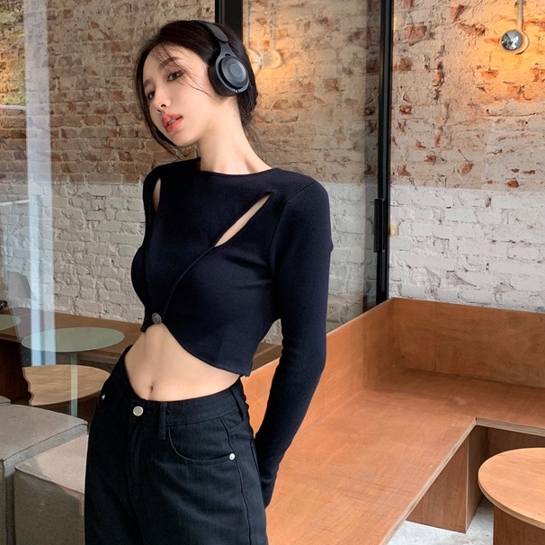 Áo Lửng Tay Dài Thời Trang Quyến Rũ Dành Cho Nữ