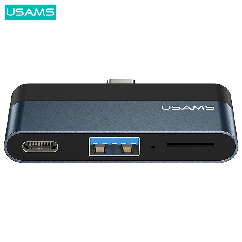 Hub Chia Cổng USAMS Type C Usb + Tf + Pd Usb + Tf + Pd Tiện Dụng