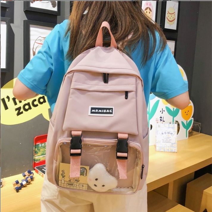 Balo thời trang nam nữ cặp sách đi học kích cỡ lớn nhiều ngăn đựng chất vải canvas bền đẹp chống thấm nước