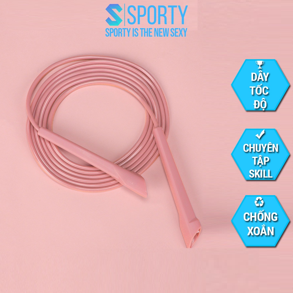 Dây nhảy tốc độ SPORTY dây chống dối hỗ trợ giảm cân Chất liệu PVC cao cấp giành cho trẻ em và người lớn TS41