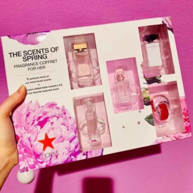 🌸[MACYS] Set nước hoa dành cho Nữ 𝐓𝐇𝐄 𝐒𝐂𝐄𝐍𝐓𝐒 𝐎𝐅 𝐒𝐏𝐑𝐈𝐍𝐆 😍😍😍