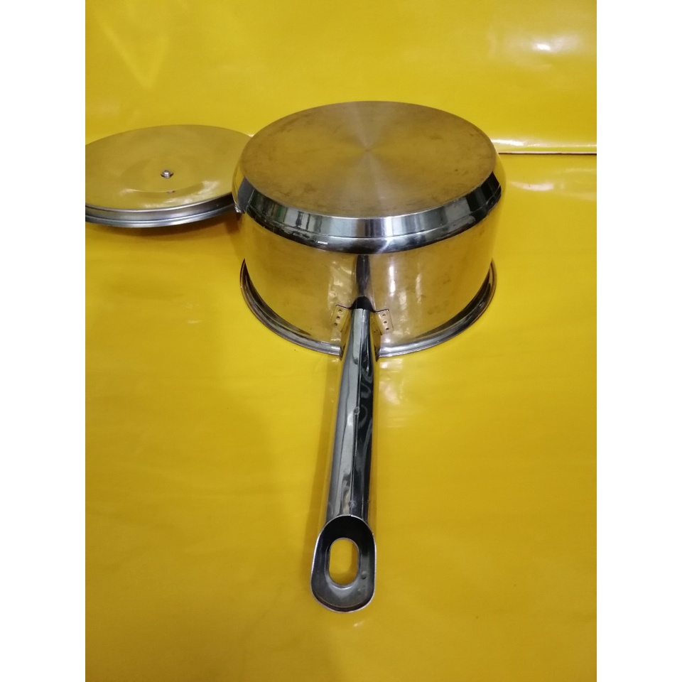 Quánh inox nội địa Nhật, size 19cm, cao 9cm (218), dùng được bếp từ