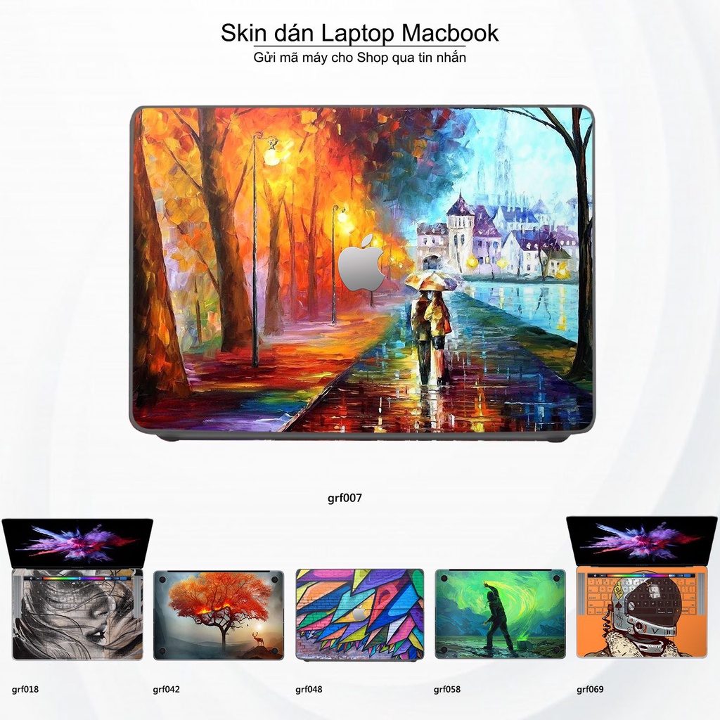 Skin dán Macbook mẫu nghệ thuật graffiti (đã cắt sẵn, inbox mã máy cho shop)