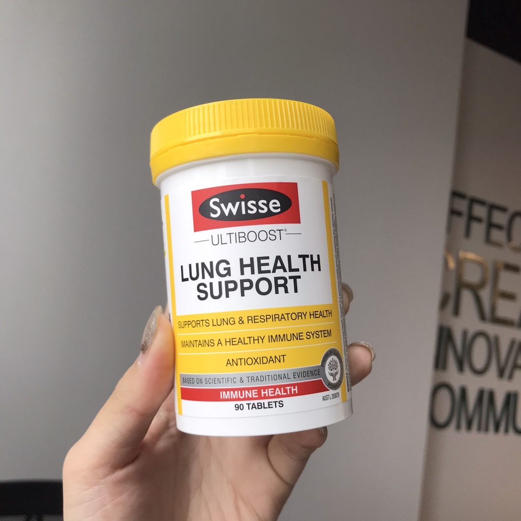 Viên uống bổ phổi hỗ trợ chức năng phổi Swisse Lung Health Support Úc 90 VIÊN