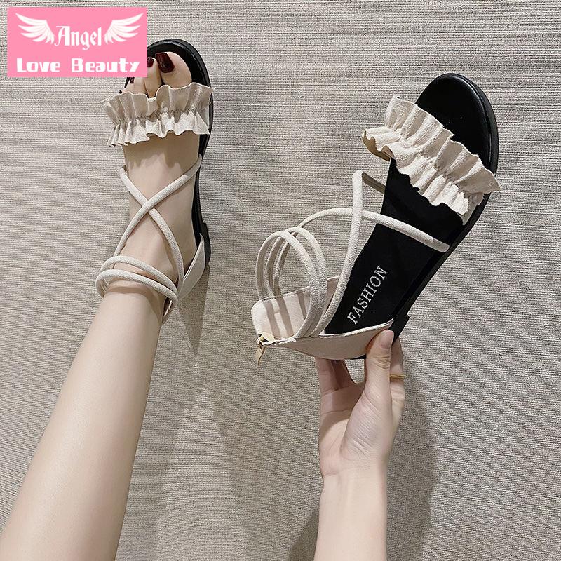 Giày Sandal Đế Bằng Phong Cách Hàn Quốc Thời Trang Mùa Hè Hàng Mới 2022 Dành Cho Bạn Nữ