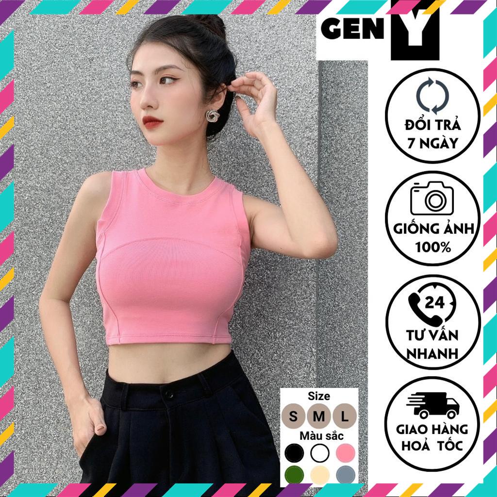 Áo ba lỗ nữ kiểu V ngược tôn ngực cực đẹp GenY_GenZ, Áo croptop sát nách ôm body chất vải borip mềm mịn MSP70910