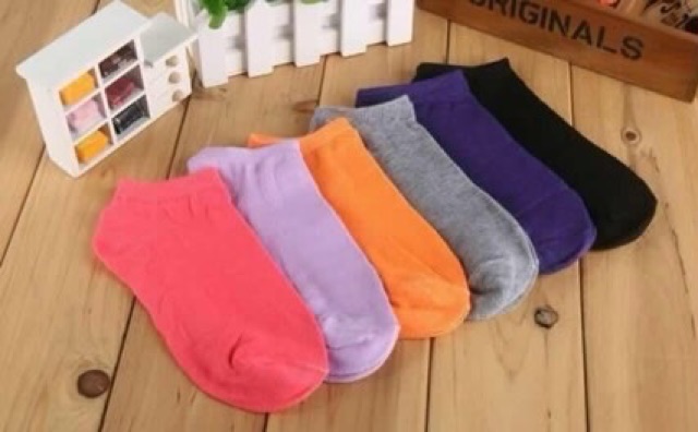 COMBO 5 Đôi Vớ Tất Trơn Cổ Ngắn Mỏng vải cotton kháng khuẩn, hàng loại 1 bao đổi trả dành cho cả nam và nữ