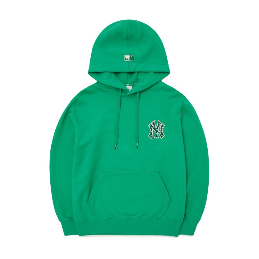 Áo khoác Hoodie tay dài M.L.B hoạ tiết NY ziczac màu Xanh Lá Green 2022