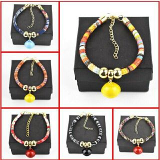 vòng cổ chó mèo thổ cẩm kèm chuông lục lạc