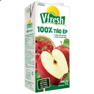 Nước táo ép Vinamilk Vfresh 100% - Hộp 1L