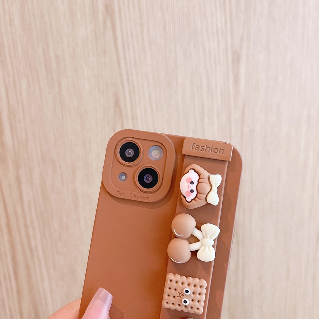 Ốp Điện Thoại tpu Mềm Hình Thỏ / Bánh Quy / Gấu 3d Cho iphone 15promax 15 14pro max 14 13 pro max 7 8 plus xr x / xs xs max 11 12 pro max