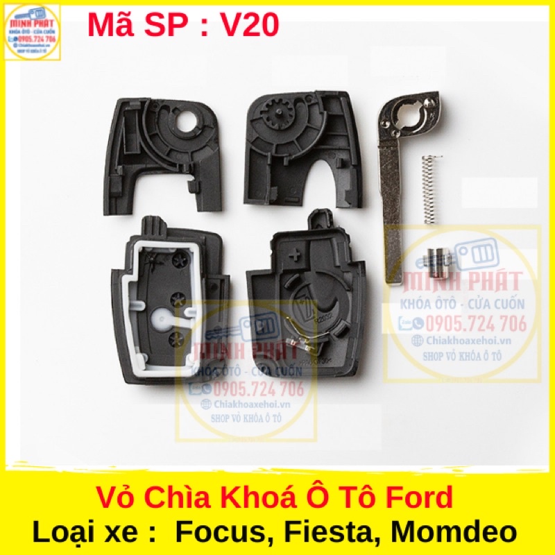 Vỏ Chìa Khoá xe Ô Tô Ford Focus, Momdeo, Fiesta