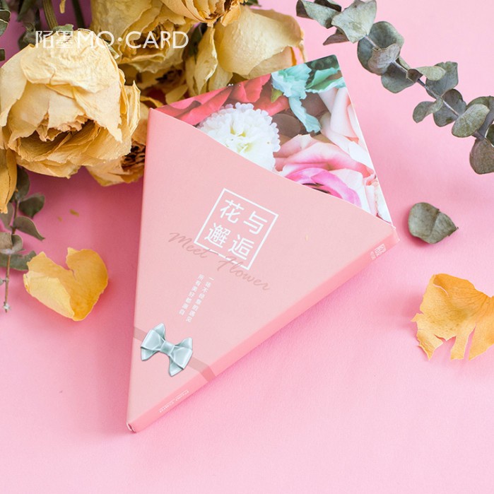 Hộp 30 tấm bưu thiếp, postcard hoa các mẫu