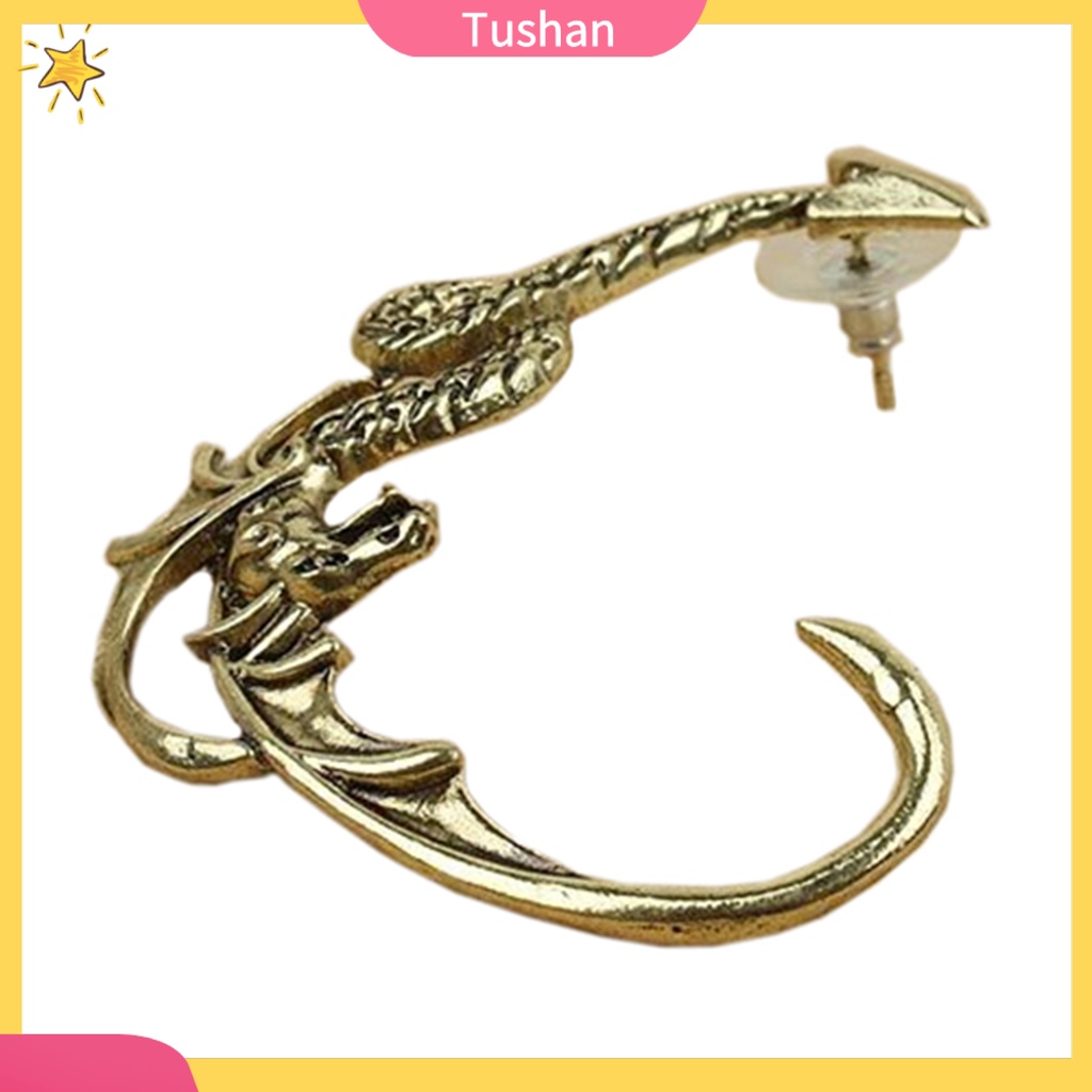 Khuyên kẹp vành tai họa tiết rồng cổ điển sang trọng cho nữ