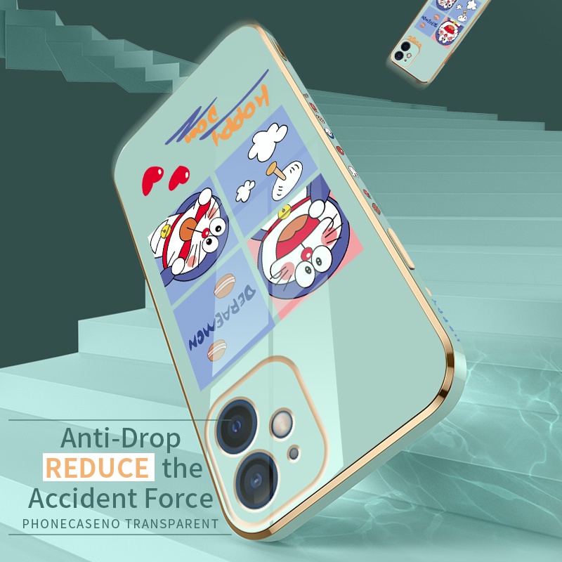 Ốp Điện Thoại Kính Cường Lực Chống Sốc Hình Doraemon Cho Xiaomi Redmi 9 9A 9T 9 Power MI POCO X2 POCO F2