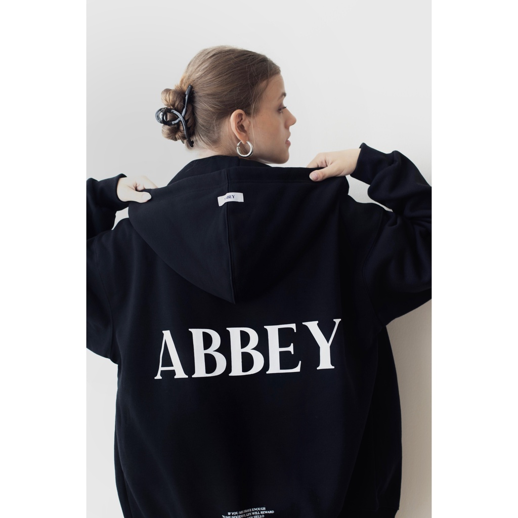 Áo Hoodie zip basic "ABBEY" Nam Nữ - Nỉ cao cấp/Form rộng | BigBuy360 - bigbuy360.vn