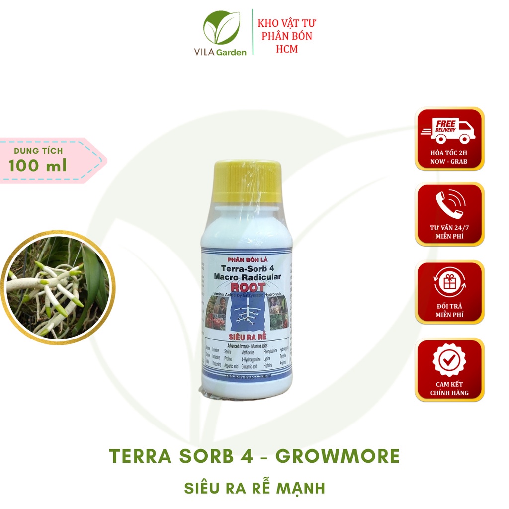 Phân bón lá cao cấp siêu ra rễ Terra Sorb 4 Root 100ml