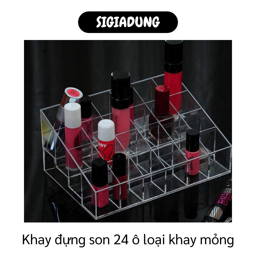 [SGD] Khay Đựng Son - Kệ 24 Ô Đựng Son Trong Suốt Mica - Hộp Chứa Mỹ Phẩm Giữ Gọn Gàng   4053