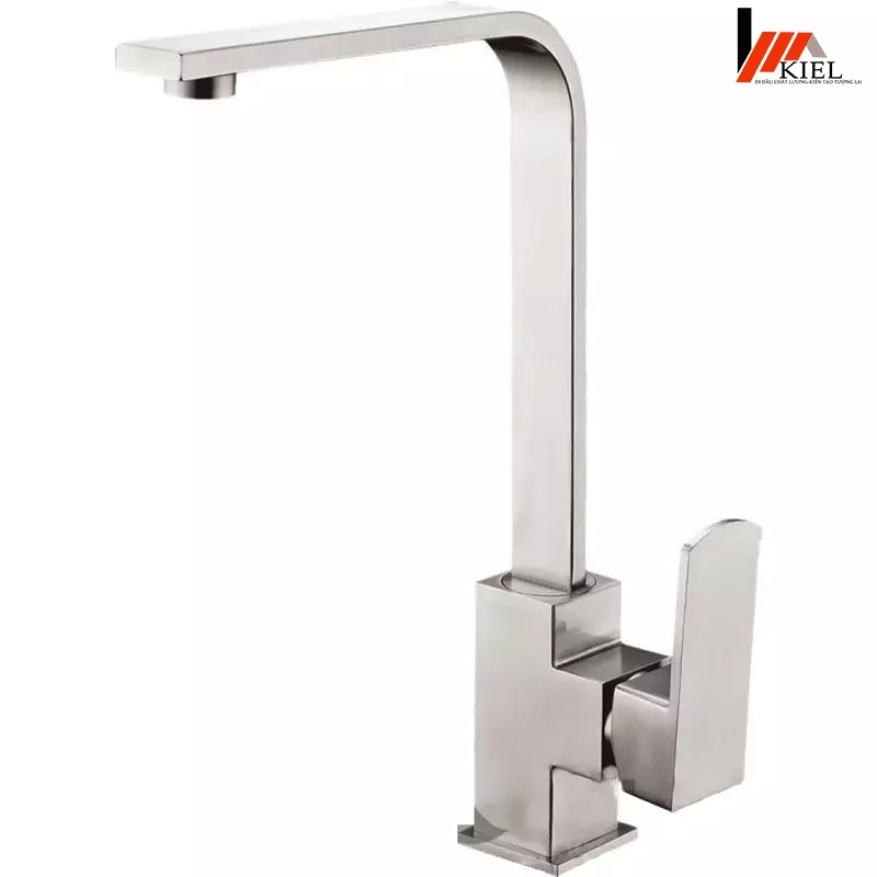 Vòi rửa chén bát cao cấp nóng lạnh vuông dẹt cắm chậu inox304 ( loại 1 bảo hành 12 tháng)-tặng kèm dây cấp nóng lạnh