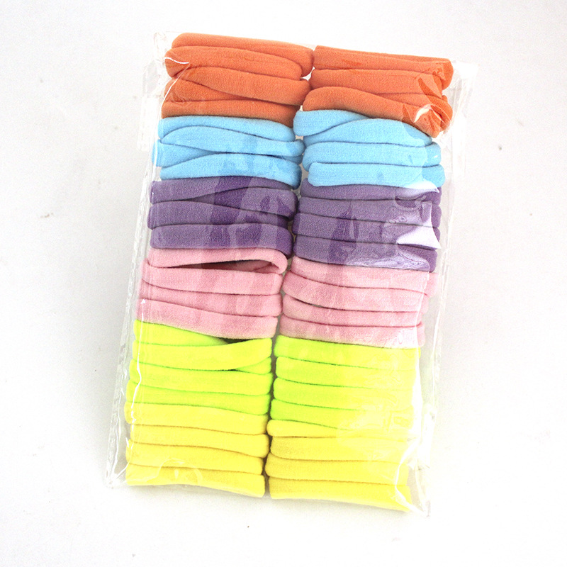 Rubber Band Fashion Rubber Band Cheap Simple Low Price Rubber Band Towel Ring Fashion Rubber Band Wholesale 50 Sets of Small Size High Elastic Nylon Seamless Base Tie Head Rubber Band Hair Ring Rope Towel Ring