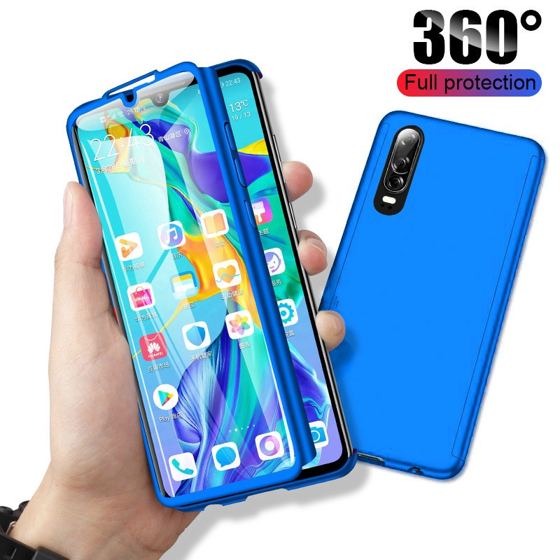 Ốp điện thoại PC cứng kèm kính cường lực bảo vệ toàn diện 360 cho Samsung Galaxy S8 S9 Plus S10E S10 Plus BY