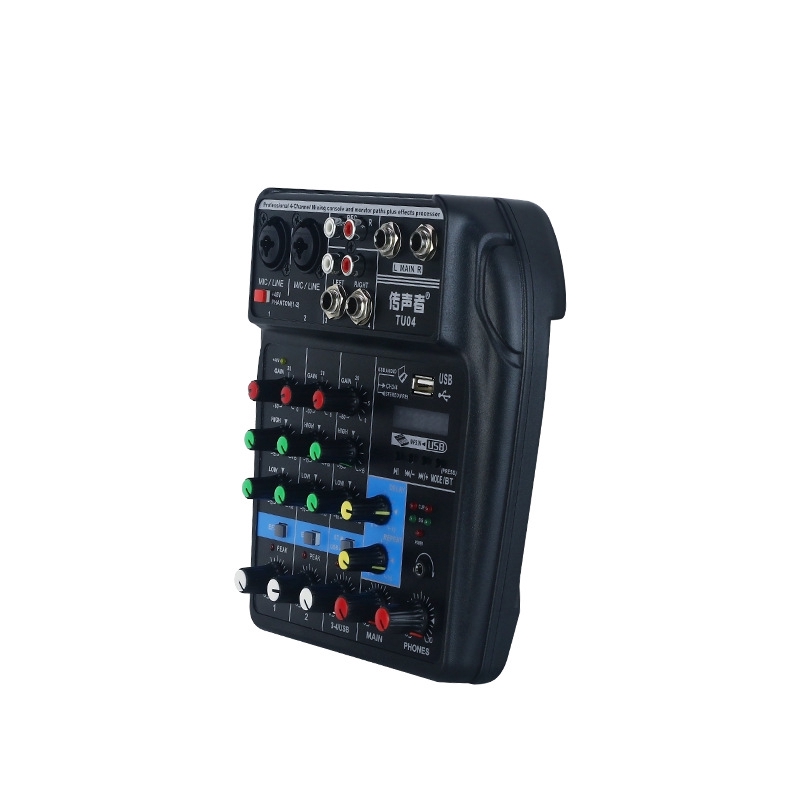 Bộ máy trộn âm thanh có 4 kênh thu bluetooth cho sân khấu