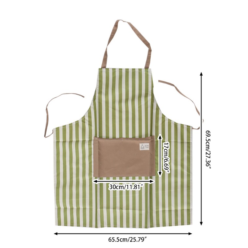 Tạp dề chống thấm nước họa tiết kẻ sọc thời trang cho nam nữ